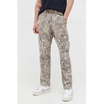 Abercrombie & Fitch pantaloni de bumbac culoarea verde, cu fason cargo