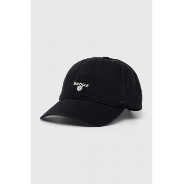 Barbour șapcă de baseball din bumbac Sports Caps culoarea negru, cu imprimeu, MHA0274