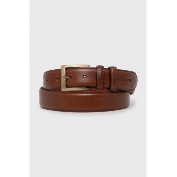 Barbour curea de piele barbati, culoarea maro