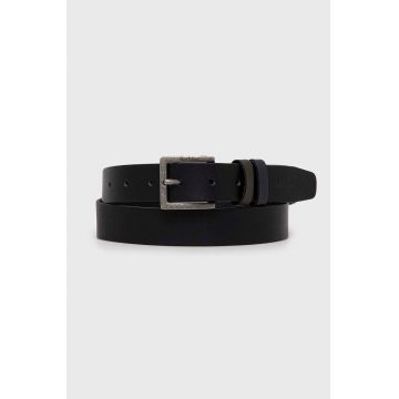 Barbour curea de piele barbati, culoarea negru