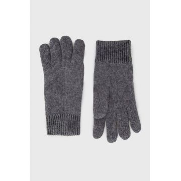 Barbour manusi de lana Carlton culoarea gri