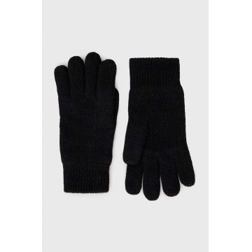 Barbour manusi de lana Carlton culoarea negru