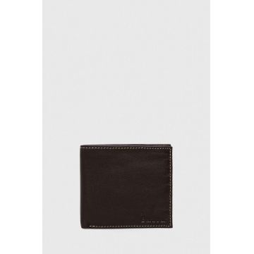 Barbour portofel de piele barbati, culoarea maro