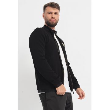 Bluza sport texturata cu logo