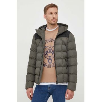 Geox geaca MAGNETE barbati, culoarea verde, de iarna