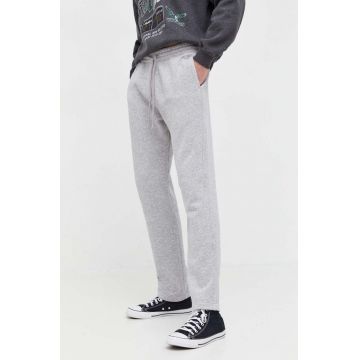 Hollister Co. pantaloni de trening culoarea gri, melanj