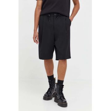 HUGO pantaloni scurti din lana culoarea negru