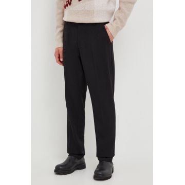 Les Deux pantaloni barbati, culoarea negru, drept