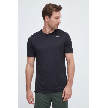 Mizuno tricou de alergare Impulse culoarea negru, melanj