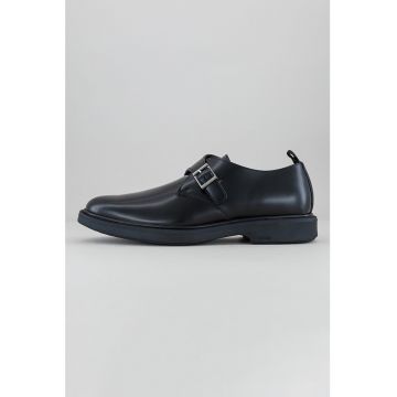 Pantofi derby de piele cu catarame