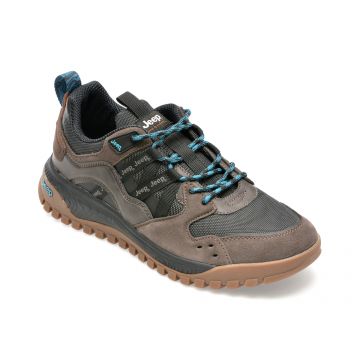 Pantofi JEEP gri, M32112A, din material textil