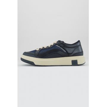 Pantofi sport low-cut de piele ecologica si material textil