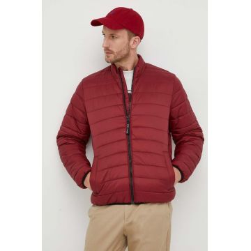 Pepe Jeans geaca barbati, culoarea bordo, de tranzitie