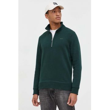 Superdry bluza barbati, culoarea verde, neted
