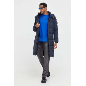 Superdry geaca barbati, culoarea albastru marin, de iarna