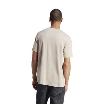Tricou din amestec de bumbac cu decolteu la baza gatului