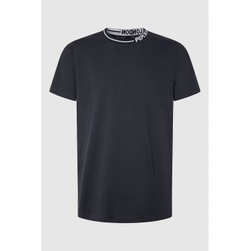 Tricou din bumbac cu detaliu logo