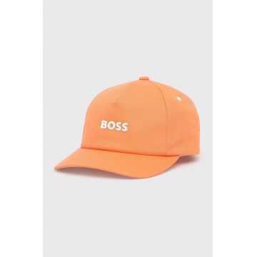 BOSS șapcă din bumbac Boss Casual culoarea rosu, cu imprimeu
