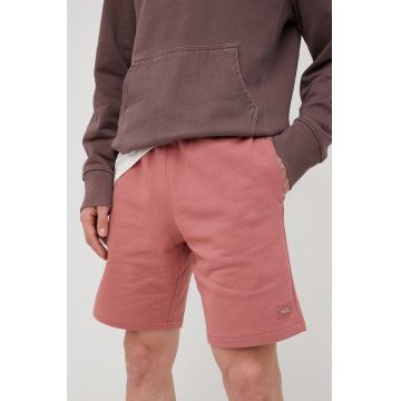 Dickies pantaloni scurti din bumbac barbati, culoarea roz