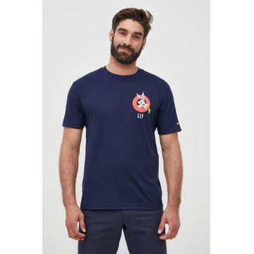 GAP tricou din bumbac culoarea albastru marin, cu imprimeu