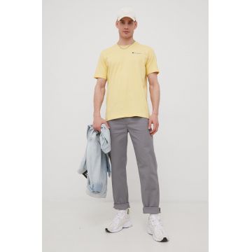 Lee pantaloni Regular Chino Steel Grey barbati, culoarea gri, cu fason chinos