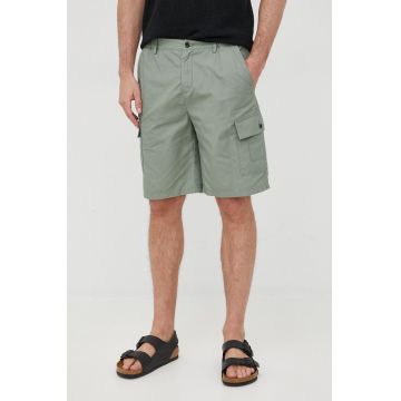 Sisley pantaloni scurti din bumbac barbati, culoarea verde