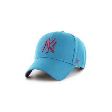 47brand șapcă din amestec de lână MLB New York Yankees culoarea verde, cu imprimeu