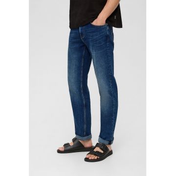 Blugi slim fit cu model cu 5 buzunare