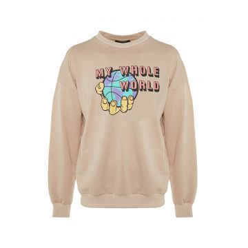Bluza sport cu imprimeu grafic