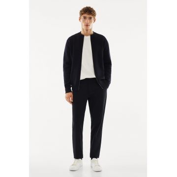 Cardigan tricotat fin cu fermoar Luxus