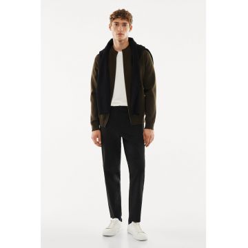 Cardigan tricotat fin cu fermoar Luxus