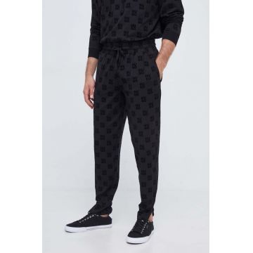 HUGO pantaloni de lounge culoarea negru, modelator