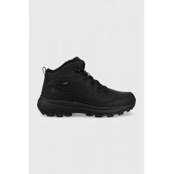 Jack Wolfskin pantofi Everquest Texapore Mid barbati, culoarea negru, izolat