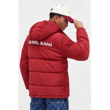 Karl Kani geaca barbati, culoarea rosu, de iarna