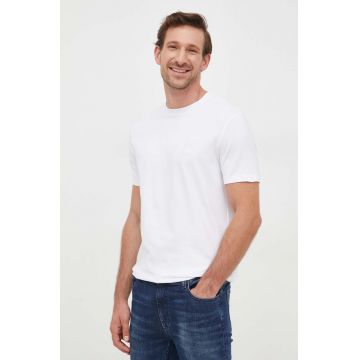 Karl Lagerfeld tricou barbati, culoarea alb, neted