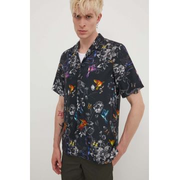 KSUBI cămașă bărbați, culoarea negru, regular