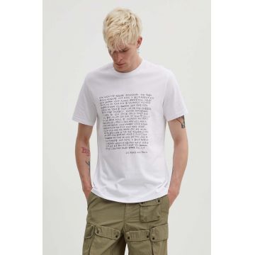 KSUBI tricou din bumbac culoarea alb, cu imprimeu