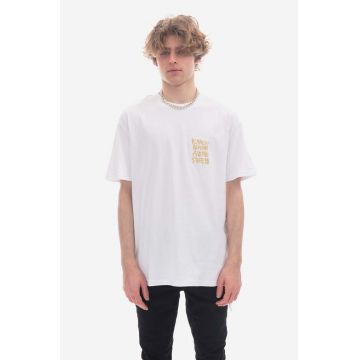KSUBI tricou din bumbac culoarea alb, modelator MRHC22TE03-white