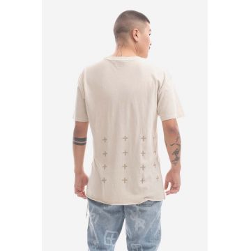 KSUBI tricou din bumbac culoarea bej, cu imprimeu 5000006301-TAN