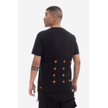 KSUBI tricou din bumbac culoarea negru, cu imprimeu MPS23TE023-BLACK