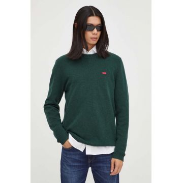 Levi's pulover de lana barbati, culoarea verde, light