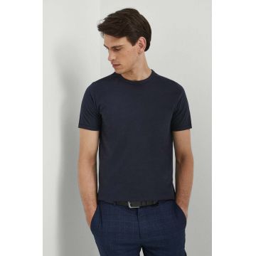 Medicine tricou din bumbac culoarea bleumarin, uni