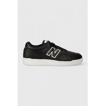 New Balance sneakers din piele BB480LBT culoarea negru