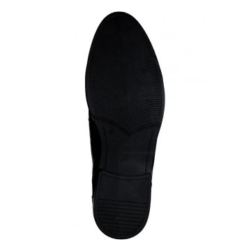 Pantofi derby din piele cu aplicatie cap-toe
