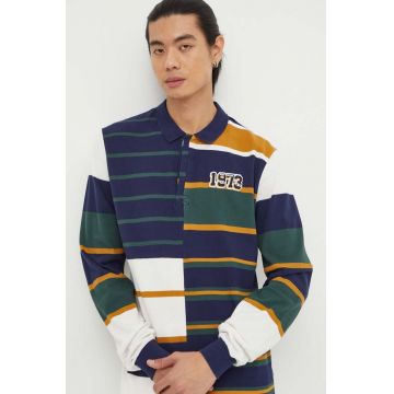 Pepe Jeans longsleeve din bumbac culoarea albastru marin, modelator