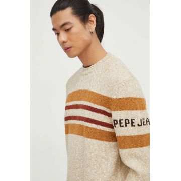 Pepe Jeans pulover barbati, culoarea bej, light