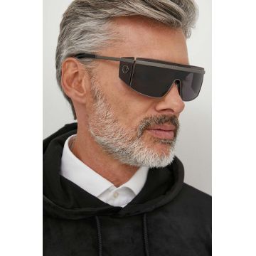 Philipp Plein ochelari de soare barbati, culoarea gri