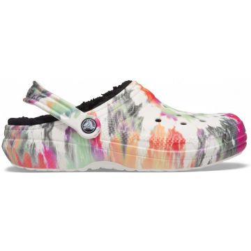 Saboti Crocs Classic Tie-Dye Lined Clog Multicolor - Black/Multi