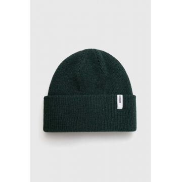 Samsoe Samsoe caciula de lana culoarea verde, de lana, din tricot gros