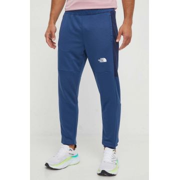 The North Face pantaloni de trening culoarea albastru marin, modelator